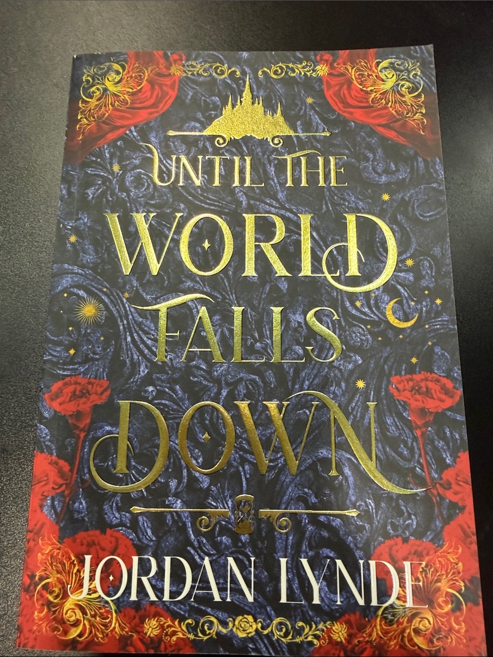 BOOK- Until The World Falls Down by Jordan Lynde - Gold & Red Cover